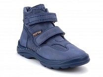 211-22 Тотто (Totto), ботинки демисезонные утепленные, байка, кожа, синий. в Якутске