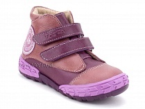 105-016,021 Тотто (Totto), ботинки детские демисезонные утепленные, байка, кожа, сиреневый. в Якутске