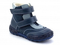 133-3,13,09 Тотто (Totto), ботинки детские ортопедические профилактические, байка, кожа, нубук, темно-синий. в Якутске