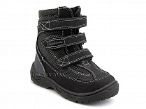 А43-038 Сурсил (Sursil-Ortho), ботинки детские ортопедические с высоким берцем, зимние, натуральный мех, кожа, текстиль, черный в Якутске