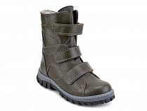 207з (31-40) Аквелла (Akwella), ботинки зимние ортопедические с высоким берцем, натуральная шерсть, кожа, тёмно-зелёный в Якутске