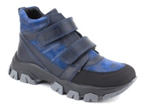 6-612145-2403 (26-30) Пиксель (Pixel), ботинки зимние детские профилактические, кожа, натуральный мех, синий в Якутске