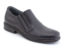 51213  ШагоВита (Shagovita), туфли школьные профилактические  для мальчиков, кожа, черный в Якутске
