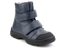 338-712 Тотто (Totto), ботинки детские утепленные ортопедические профилактические, кожа, синий в Якутске