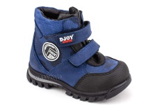 031-600-013-05-240 (21-25) Джойшуз (Djoyshoes) ботинки детские зимние ортопедические профилактические, натуральный мех, кожа, темно-синий, милитари в Якутске