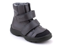 338-721 Тотто (Totto), ботинки детские утепленные ортопедические профилактические, кожа, серый. в Якутске