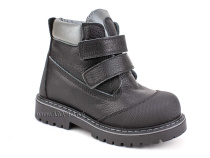 750-49 (26-30) Миниколор (Minicolor), ботинки детские демисезонные ортопедические профилактические, кожа, байка, черный в Якутске