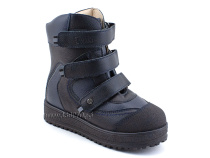 541-14 (27-32) Твики (Twiki) ботинки детские зимние ортопедические профилактические, кожа, натуральная шерсть, черно-синий 